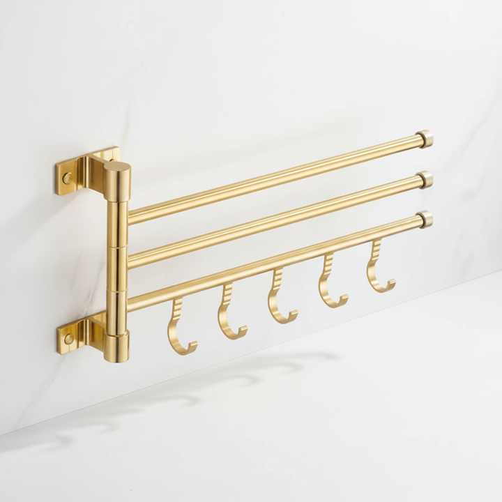 Wandmontiertes Dreifacharm Design - TowelLattice
