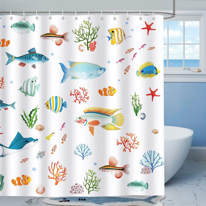 Wasserabweisender Polyester Duschvorhang - SeaMosa