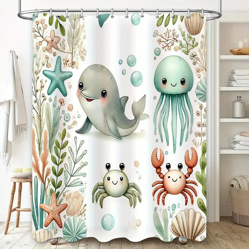 Weicher Stoff Duschvorhang - SeaSnuggle
