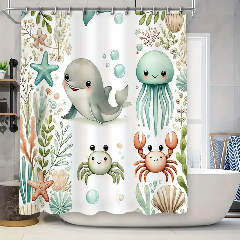 Weicher Stoff Duschvorhang - SeaSnuggle