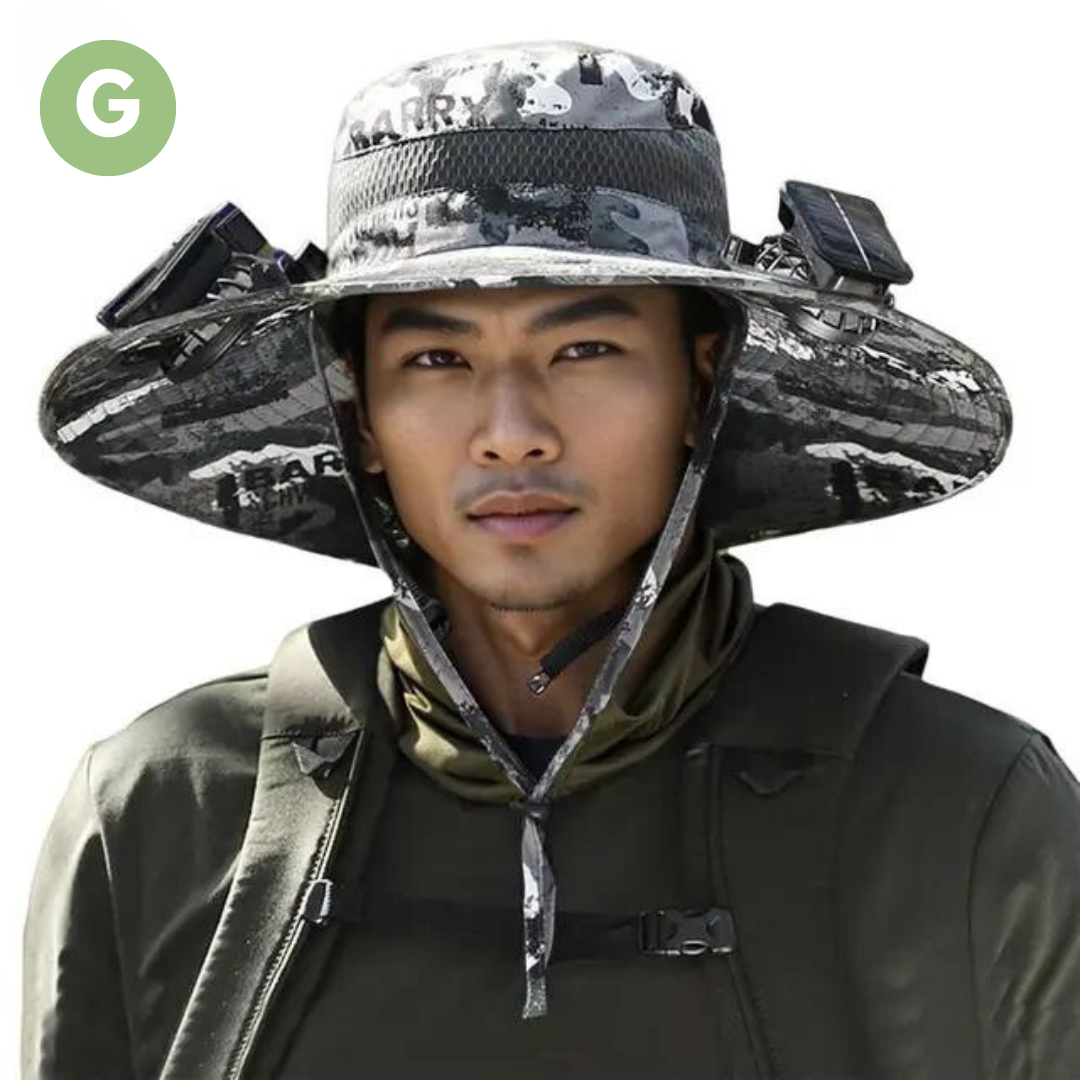 Udendørs solhat med indbygget ventilator – Sunbreeze