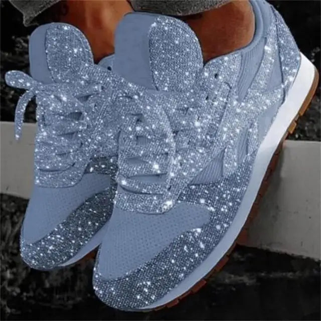 Glitrende damesneakers med sporty komfort – Leona