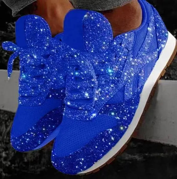 Glitrende damesneakers med sporty komfort – Leona