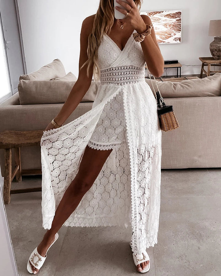 Casual linned-playsuit med løs pasform – Noralie