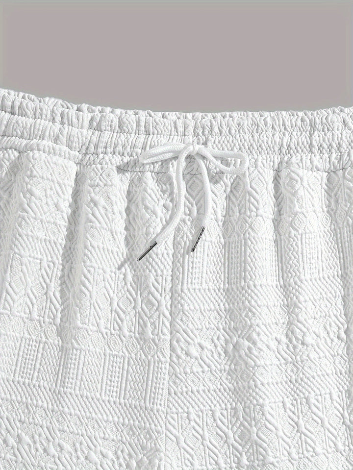 Sommershorts til mænd, basic look med snøre for komfort - Finn