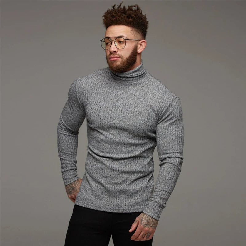 Komfortabel herre rullekravepullover - Oliver