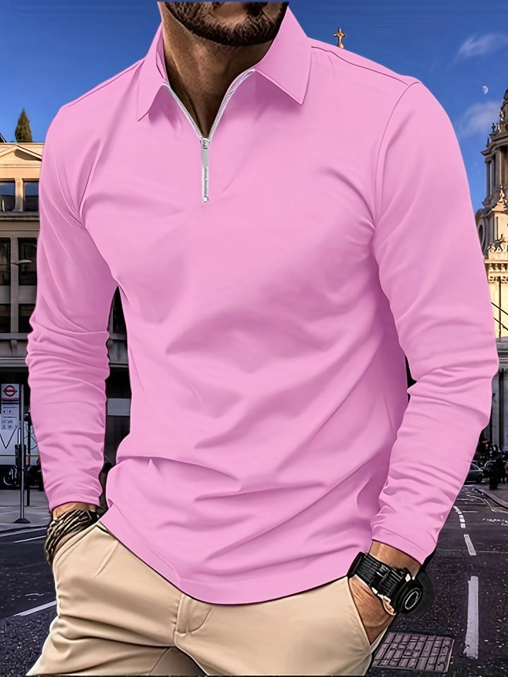 Basic herre-T-shirt med lange ærmer - Lucas