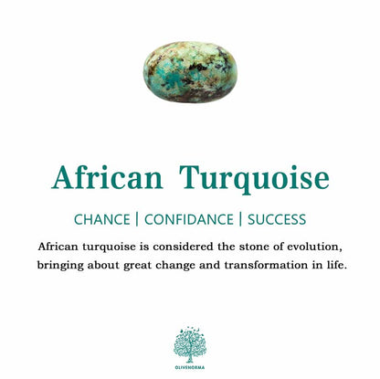 Afrikanischer Türkis Edelstein, grün-blau, Glücksbringer, Transformation, Erfolg, Vertrauen.