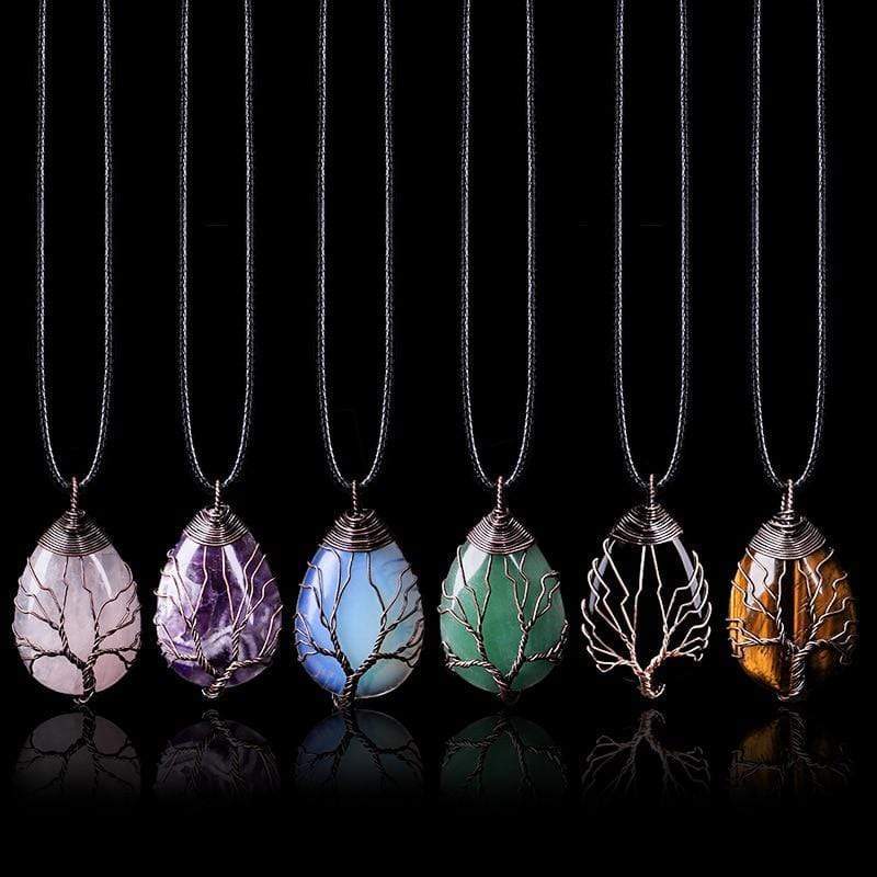 Handgemachte Amethyst Tropfen Halskette, Boho-Stil, Silberdraht, Edelstein, Schmuck.