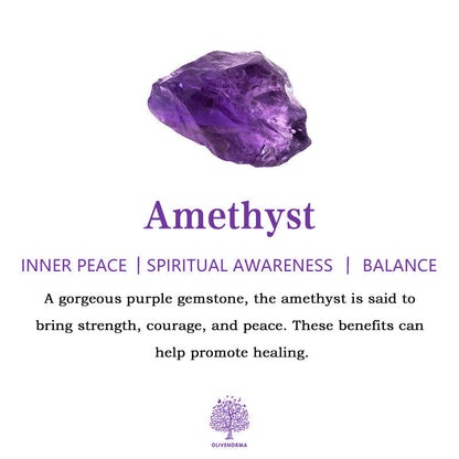 Amethyst Edelstein lila, spirituelle Bewusstheit, innerer Frieden, Balance, Heilung Kristall.