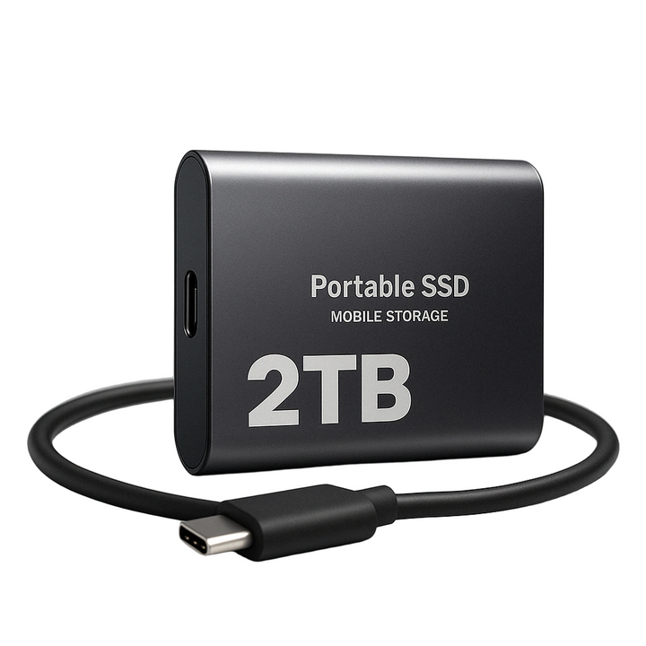 Portable High-Speed SSD Storage, USB-C 1050MB/s (2TB) 2