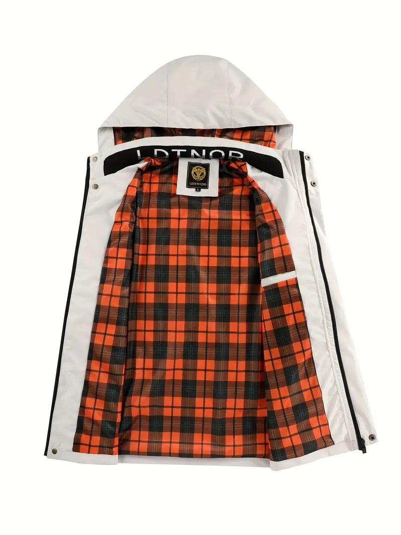 Lettermænds udendørsjakke, vind- & vandtæt med hætte – Torben