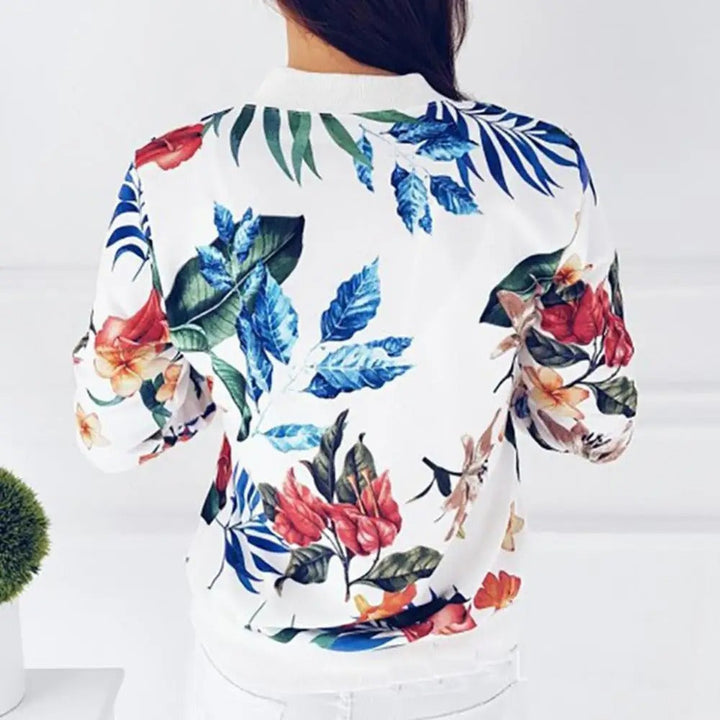 Langærmet sommerjakke til damer med blomsterprint – Liora