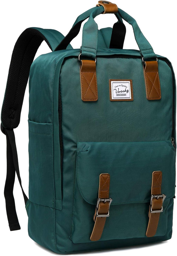 15,6” vandtæt vintage laptop-rygsæk med organiseringslommer – UrbanEase