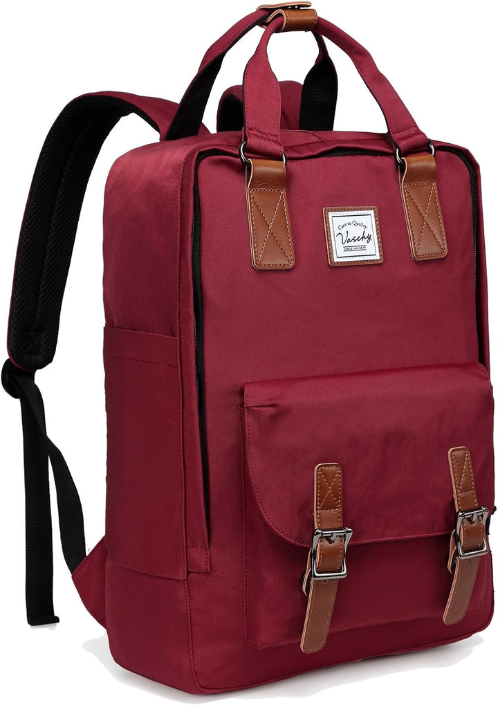 15,6” vandtæt vintage laptop-rygsæk med organiseringslommer – UrbanEase