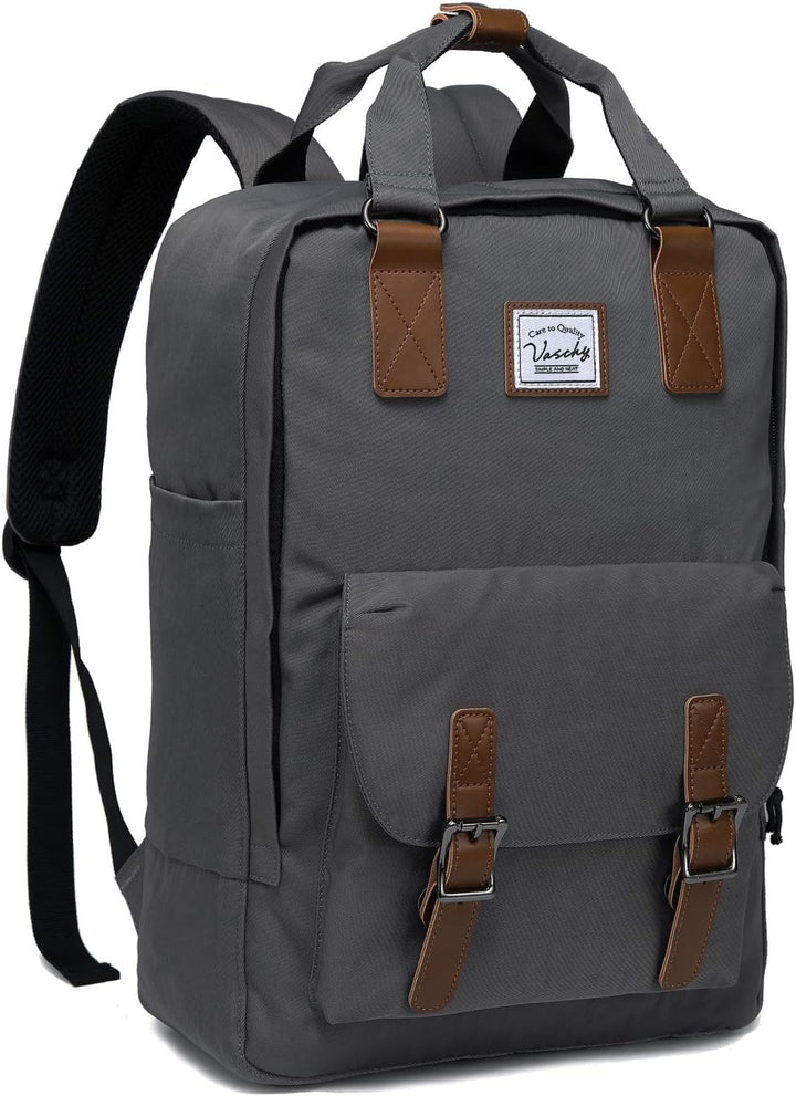15,6” vandtæt vintage laptop-rygsæk med organiseringslommer – UrbanEase