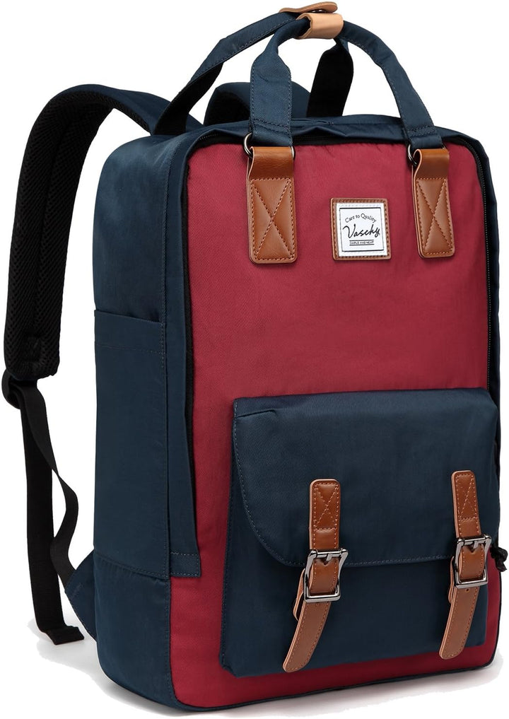 15,6” vandtæt vintage laptop-rygsæk med organiseringslommer – UrbanEase