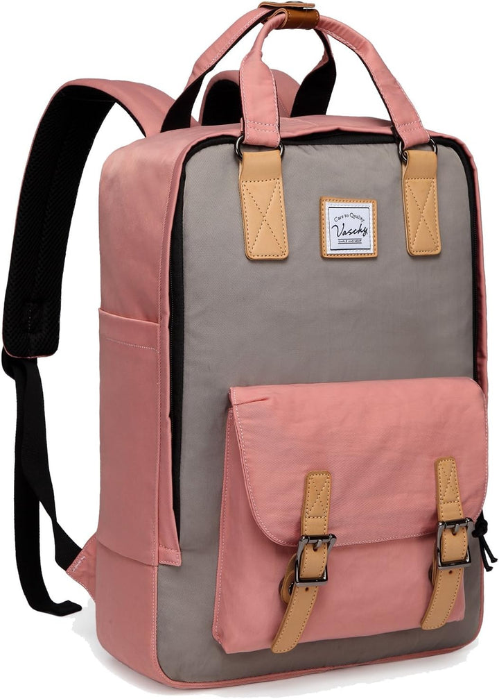 15,6” vandtæt vintage laptop-rygsæk med organiseringslommer – UrbanEase