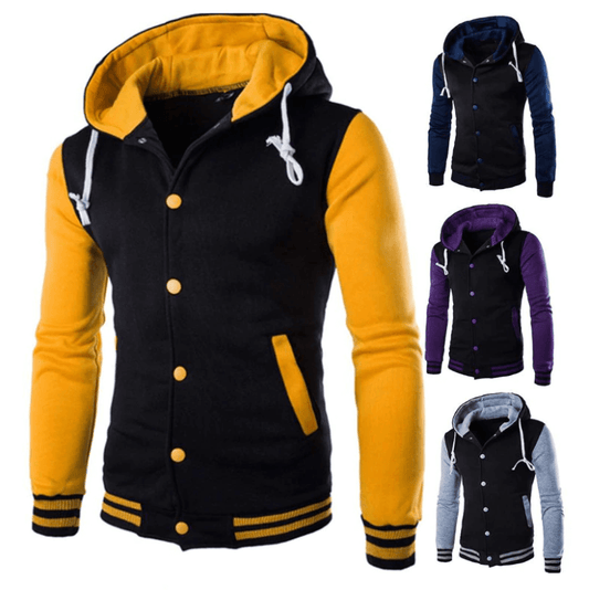 Herren baseball hoodie i varsity stil – efterårsudgave Kevin