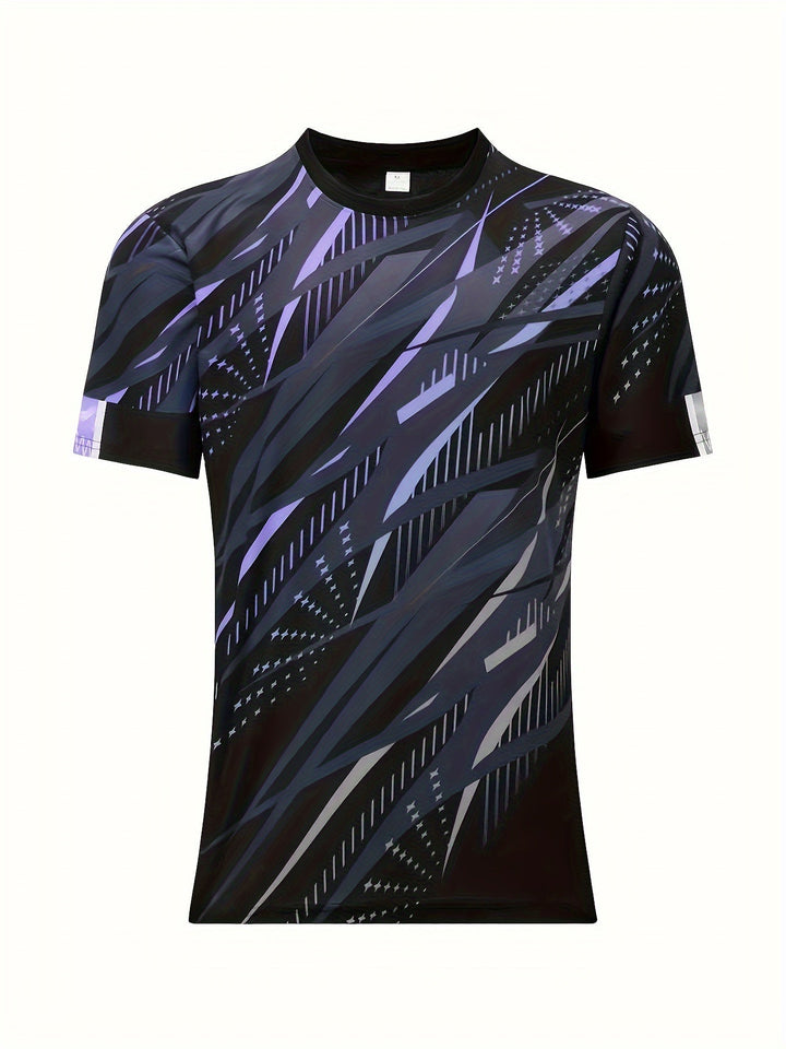 Kortærmet t-shirt med stribet mønster, sommerlook til herrer - Timo