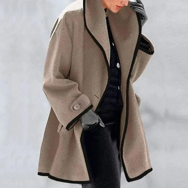 Varm vinter-trenchcoat i uld til kvinder - Emma