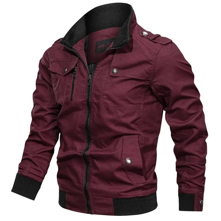 Herre sommerjakke med krave og bikerlook – Vince