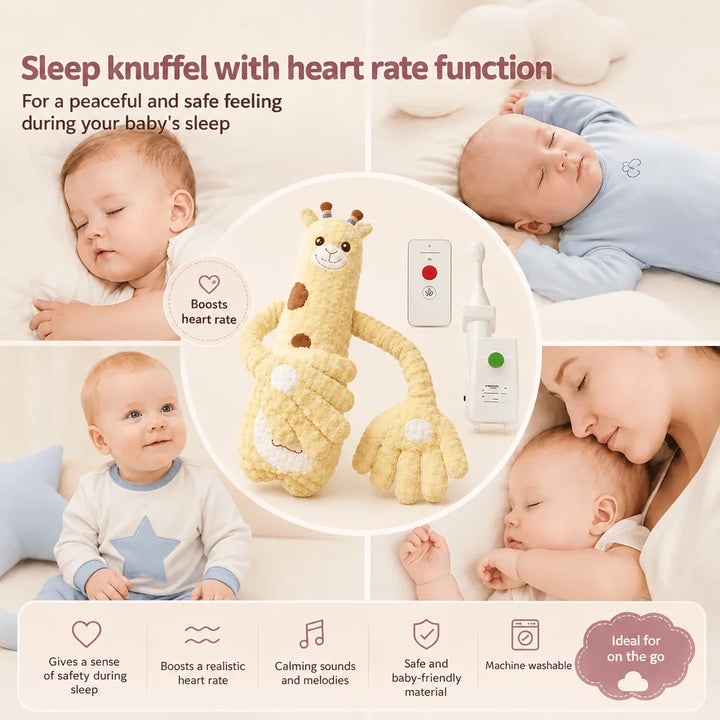 DreamBuddy – beroligende sovedyr i plys til babyer