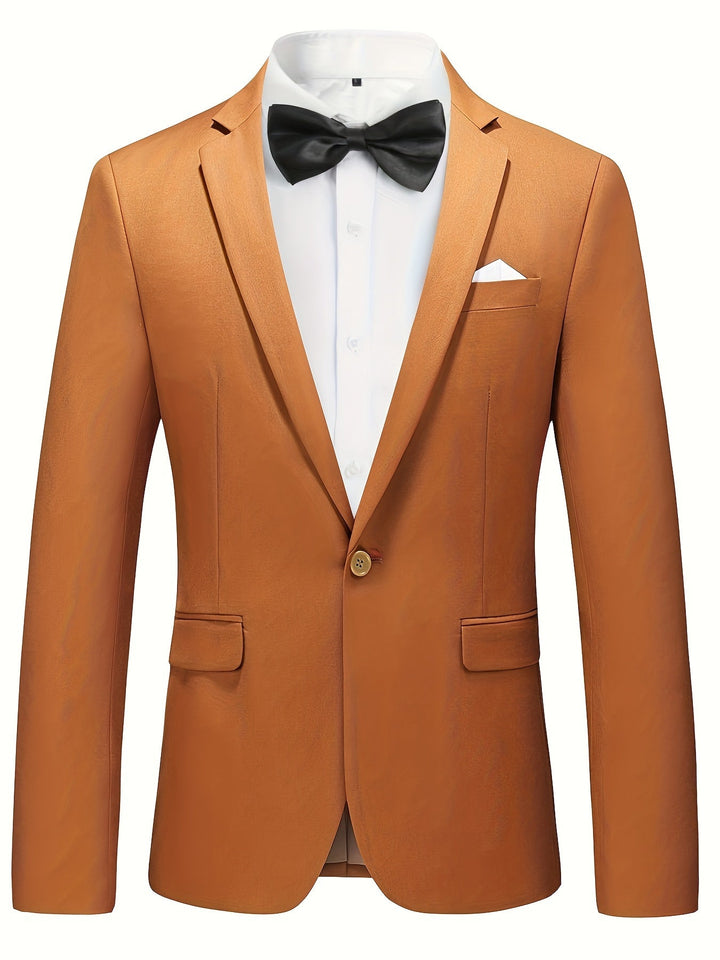 Klassisk ensfarvet herreblazer - Floris