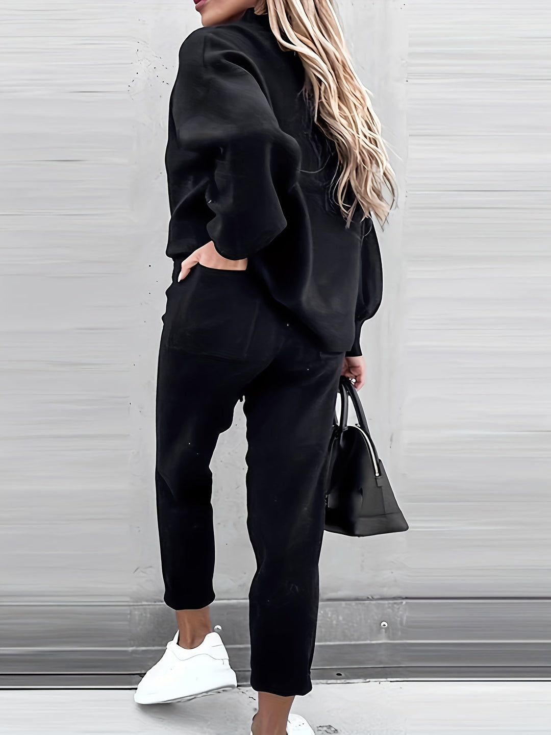 Casual todelt outfit med sødt bamseprint - Mila