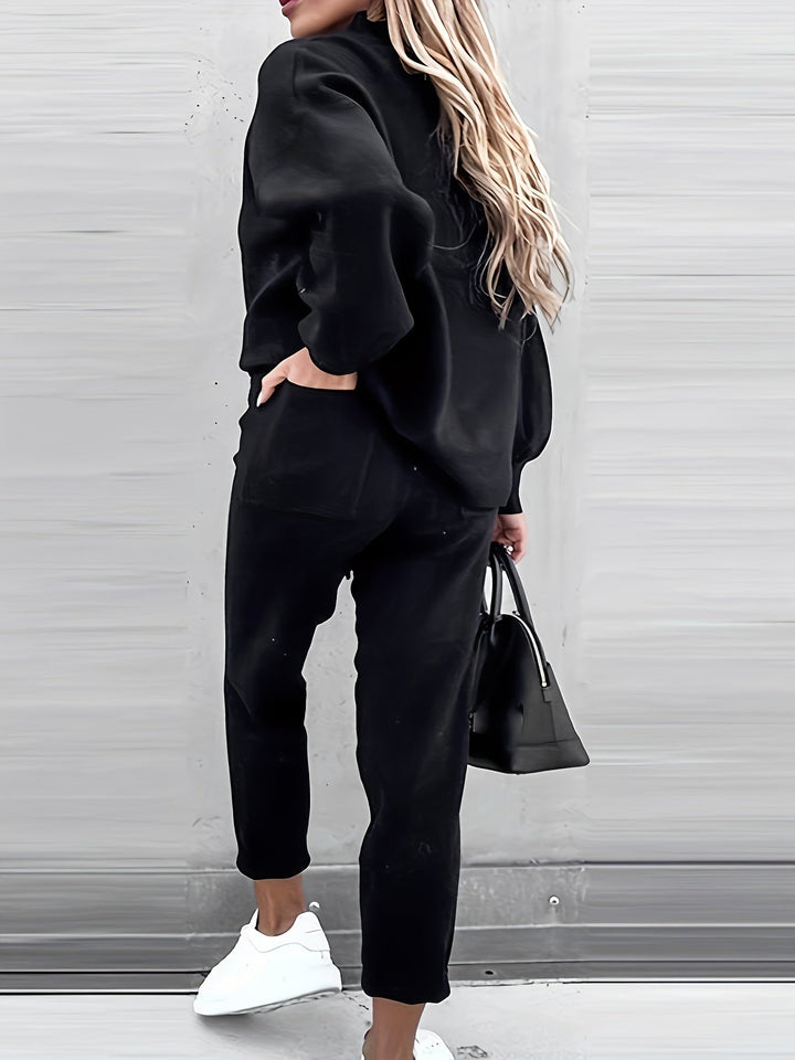 Casual todelt outfit med sødt bamseprint - Mila