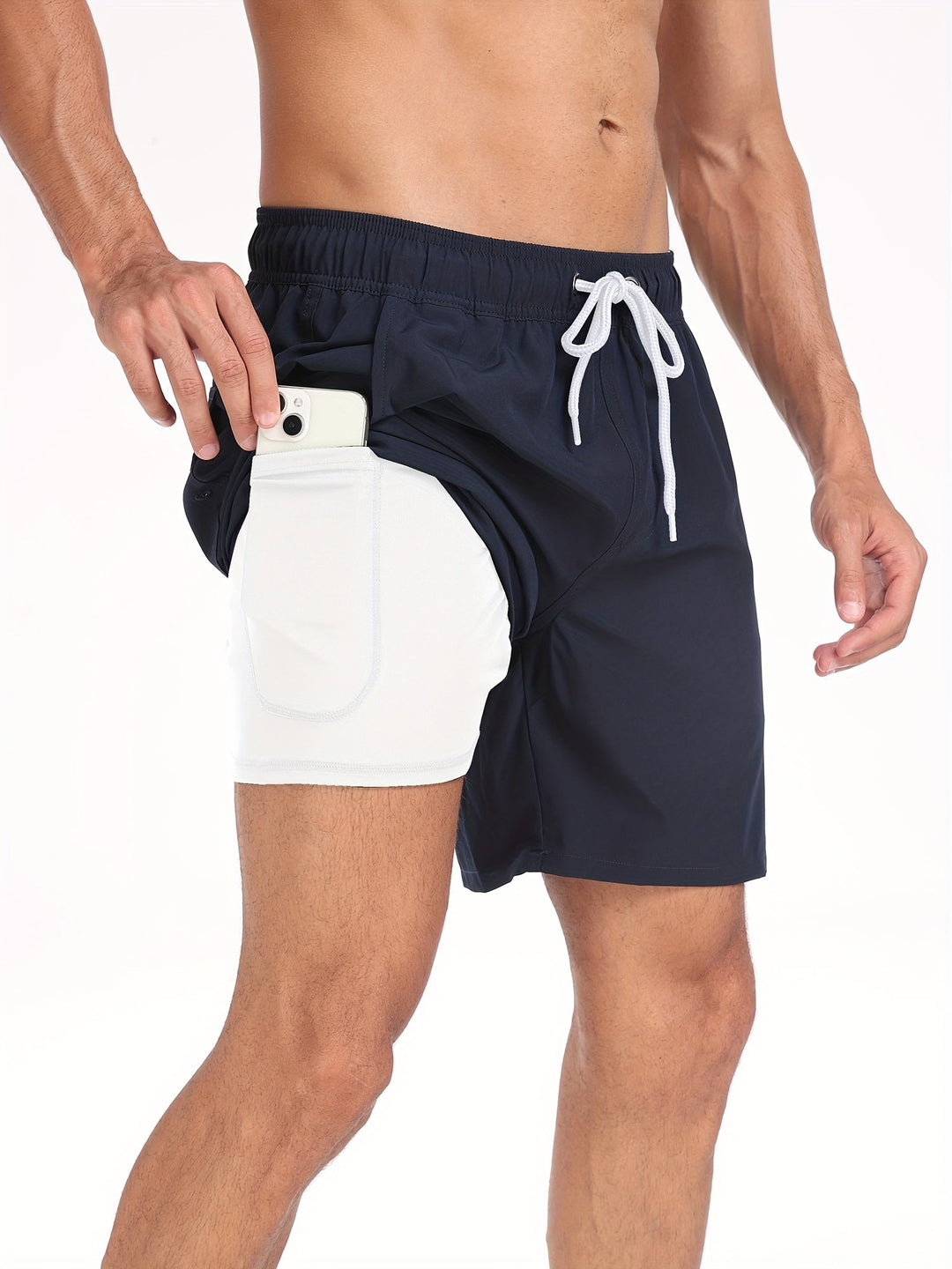 Hurtigtørrende badeshorts til herrer med stretch og mobillomme – Jonas