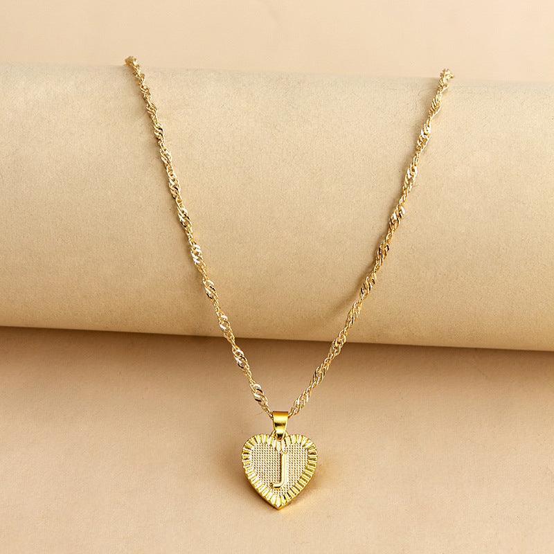 Goldene Herz-Halskette mit Anhänger, gedrehte Kette, eleganter Schmuck für Damen.