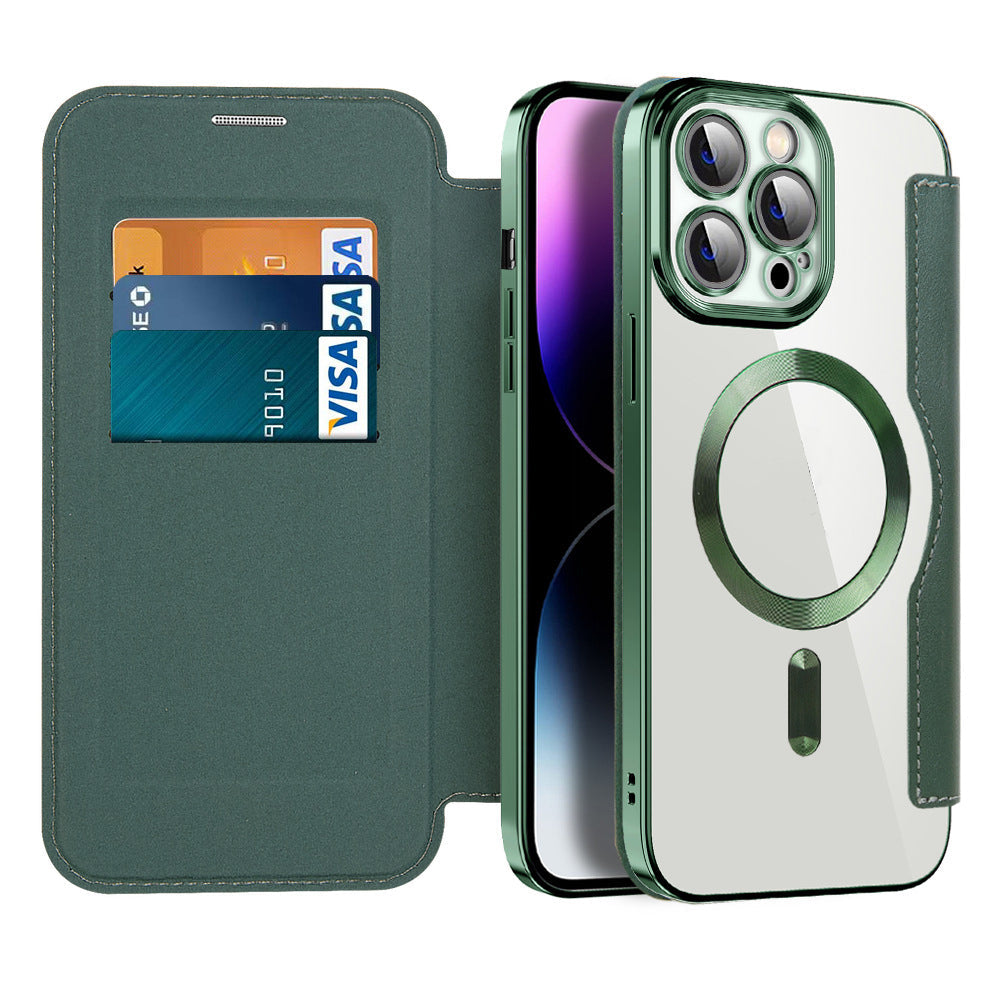 Læder Flip Etui med Magnet Adsorption & RFID-beskyttelse – Valtrix (1+1 GRATIS)