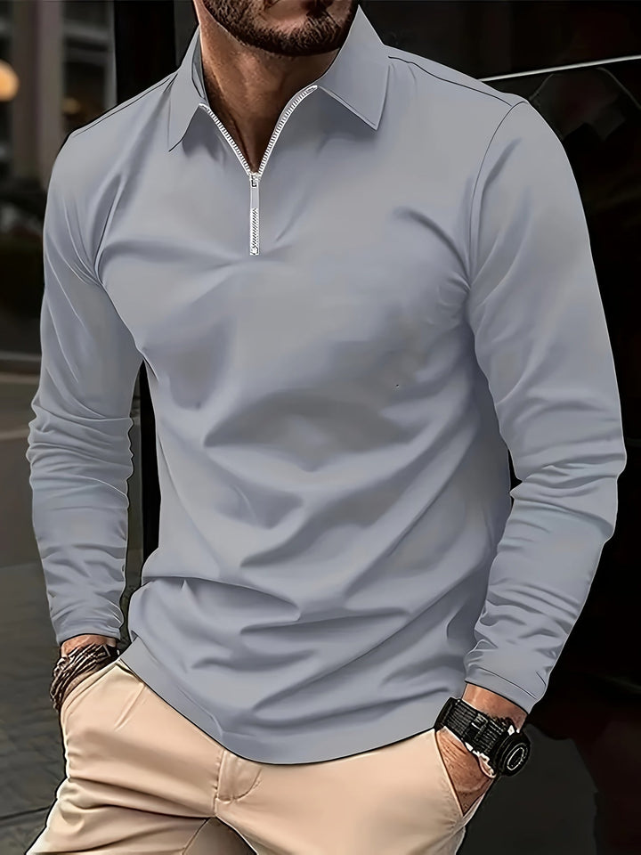 Basic herre-T-shirt med lange ærmer - Lucas