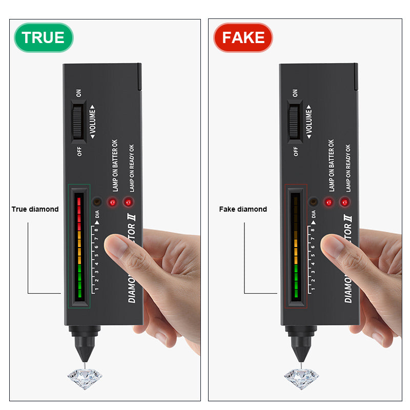 Professioneller Diamant-Tester, schwarz, hohe Genauigkeit, Schmuckwerkzeug, tragbar.