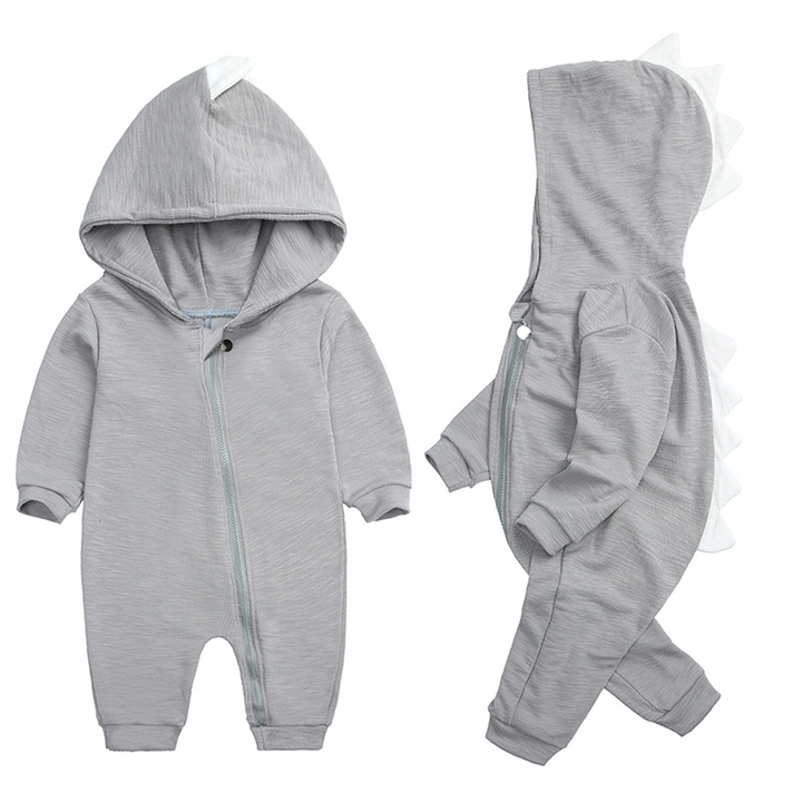 Sød baby-onesie med dinosaur-hætte - DinoDream Onesie