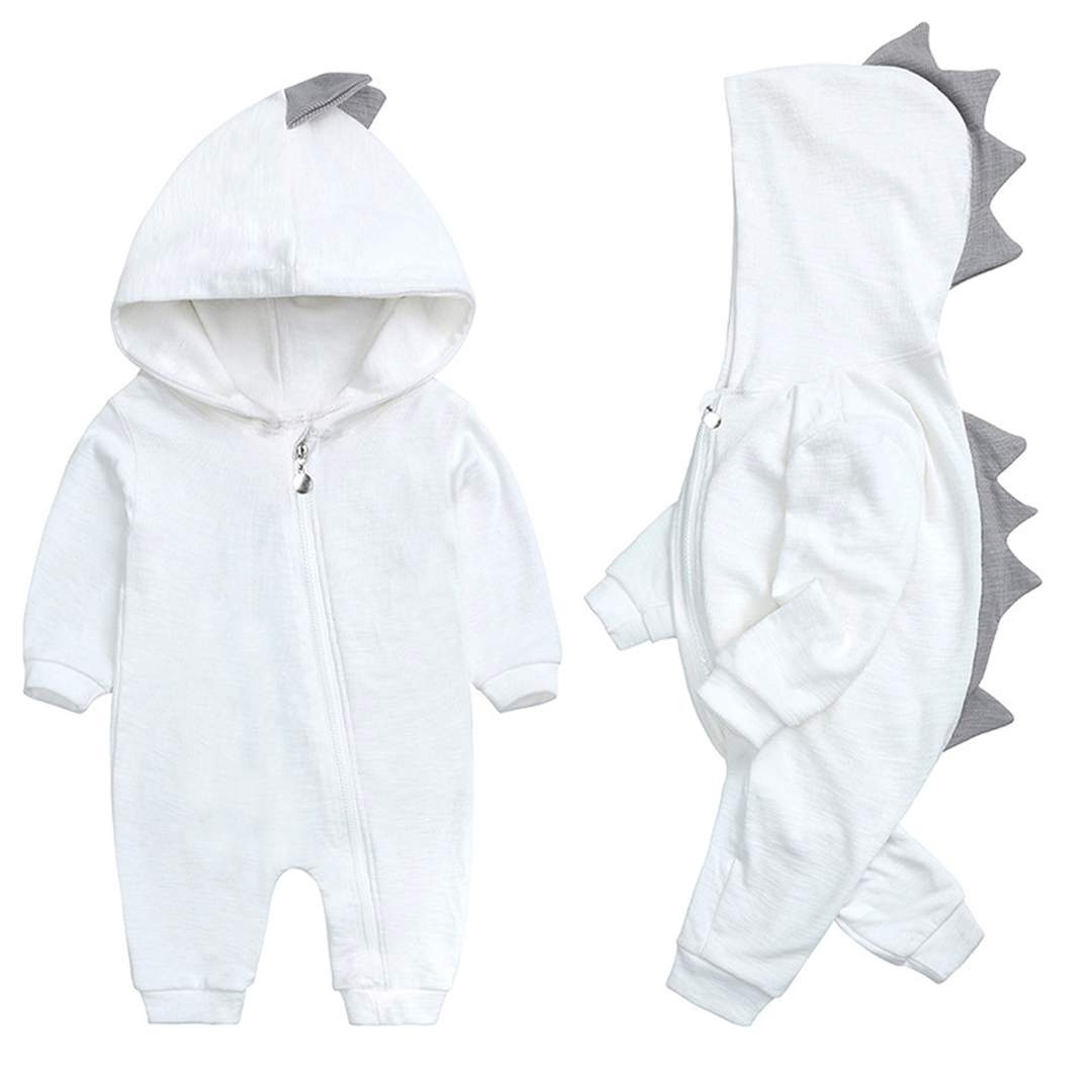 Sød baby-onesie med dinosaur-hætte - DinoDream Onesie