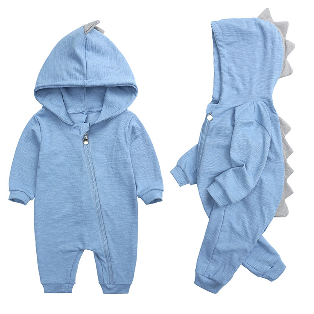Sød baby-onesie med dinosaur-hætte - DinoDream Onesie
