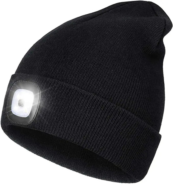 Varm LED-beaniehue med lys - Robin