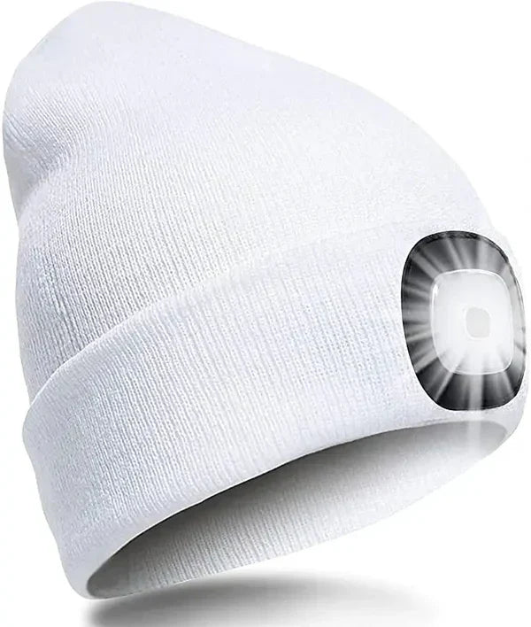 Varm LED-beaniehue med lys - Robin