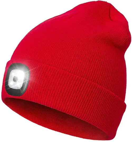 Varm LED-beaniehue med lys - Robin