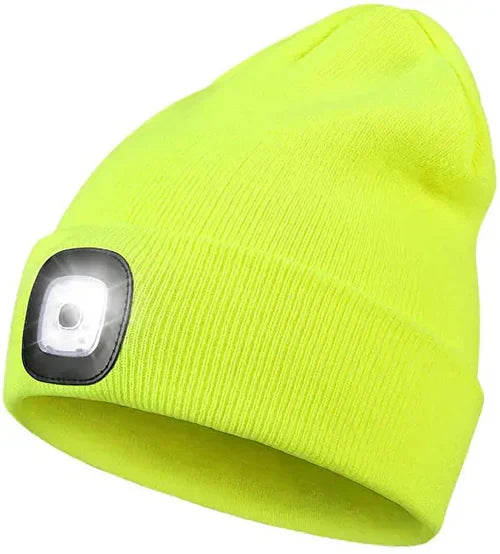Varm LED-beaniehue med lys - Robin
