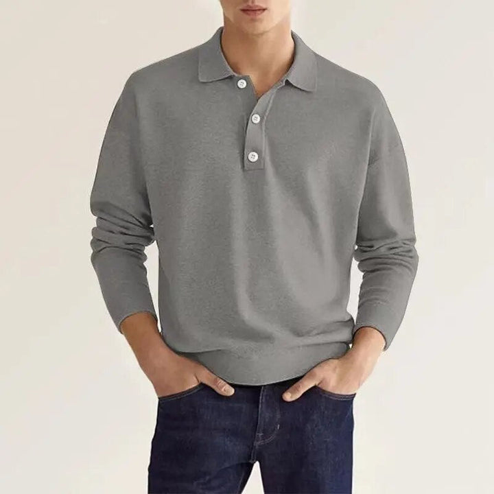 Herrenpoloshirt med lange ærmer – Bastien