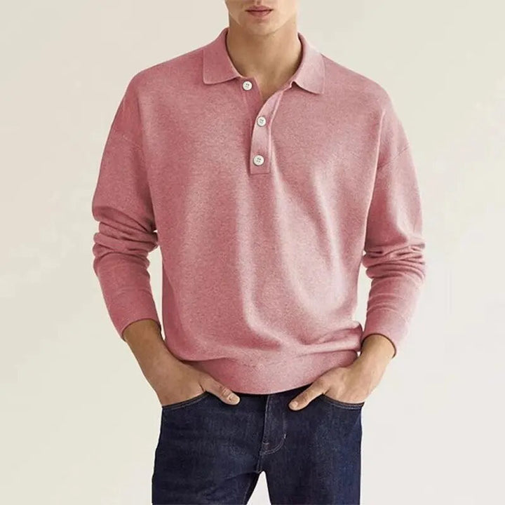 Herrenpoloshirt med lange ærmer – Bastien