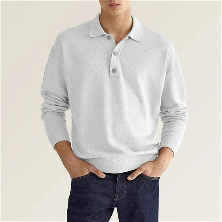 Herrenpoloshirt med lange ærmer – Bastien