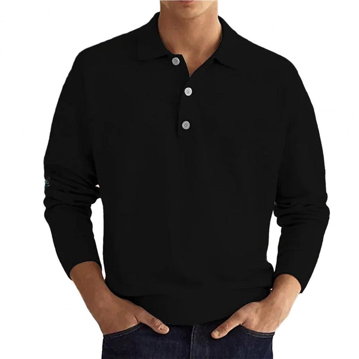 Herrenpoloshirt med lange ærmer – Bastien