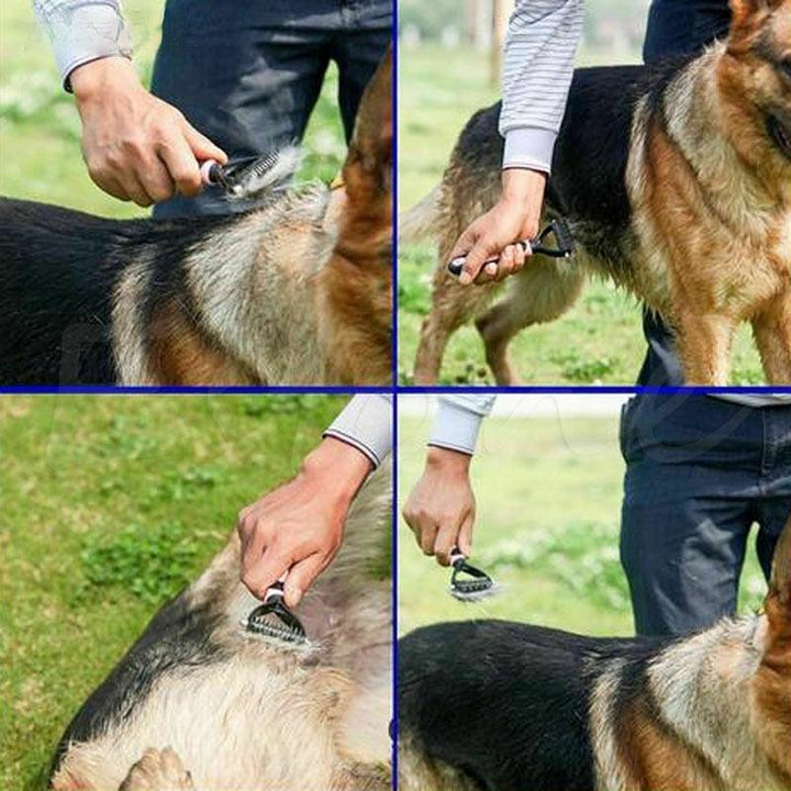 Dobbelsidet pelsfjerningskam til kæledyr - SmoothGroom