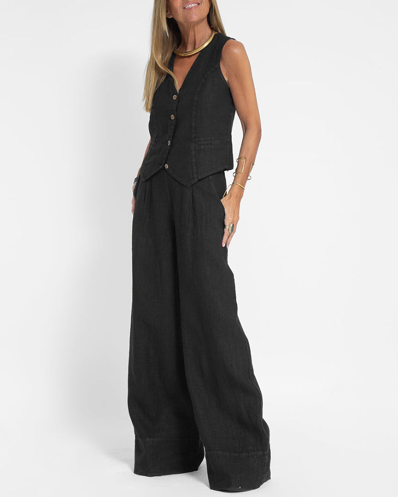 Dame sommersæt med top og shorts – Esmee
