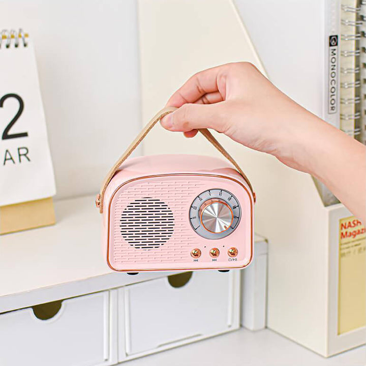 Vintage Bluetooth højttaler med FM-radio – RetroVibe
