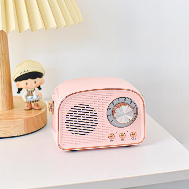 Vintage Bluetooth højttaler med FM-radio – RetroVibe